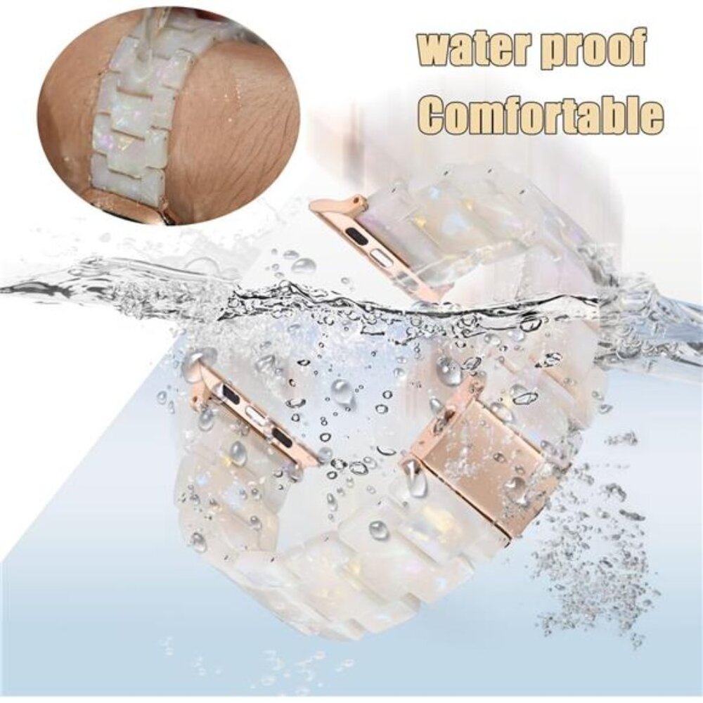 Resin Band Compatible with Series 7/8/9 Apple Watch Bands 41mm/40mm/38mm Strap - Picture 3 of 7